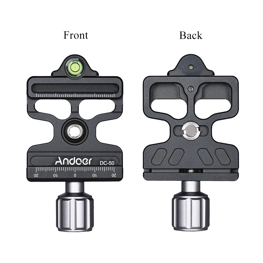 Andoer DC-50 БЫСТРОРАЗЪЕМНАЯ пластина зажим ручка-тип 1/"& 3/8" винтовое отверстие для Arca Швейцарский Стандарт для Manfrotto 200PL