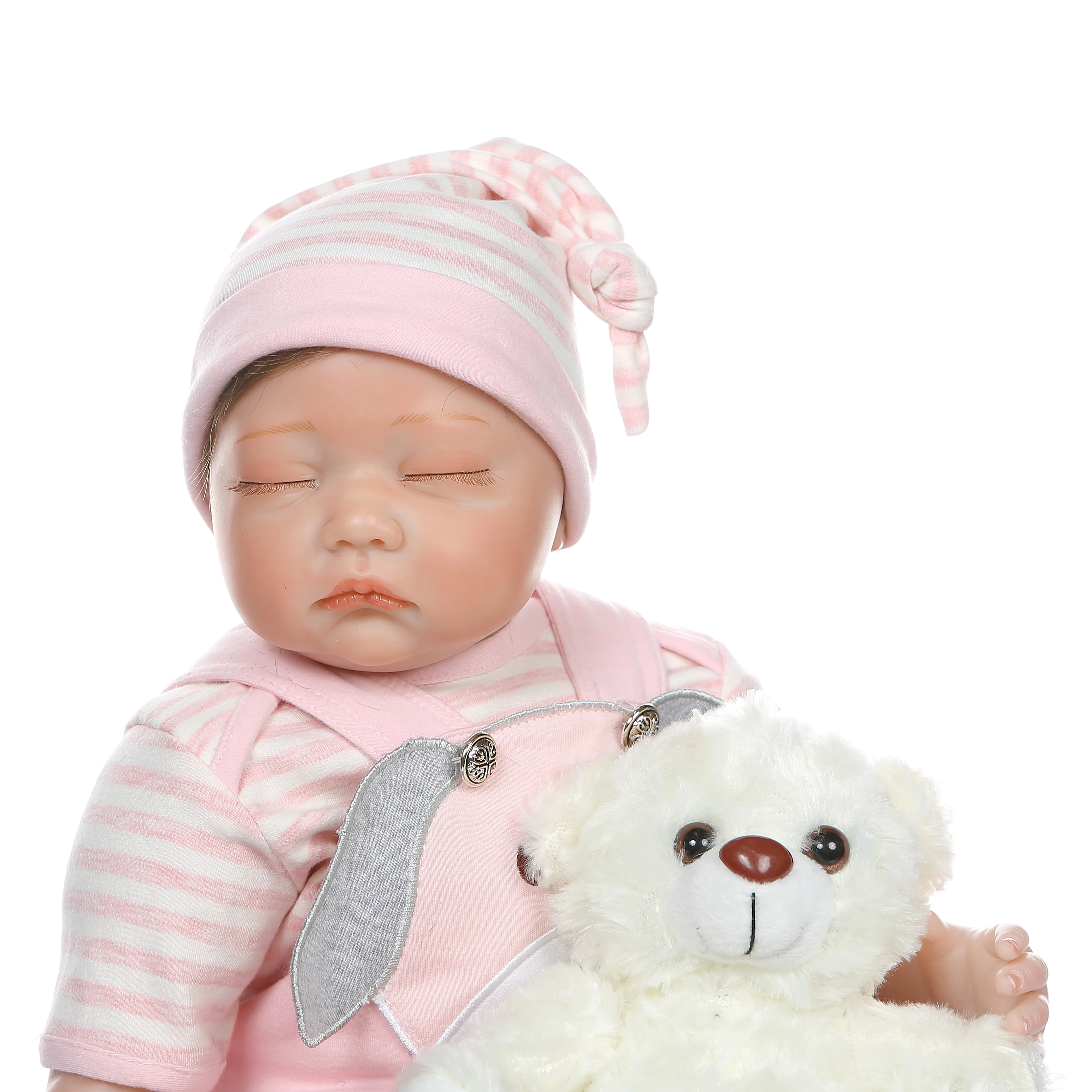 NPK 55 см bebe реалистичные reborn Близнецы Детские куклы спящие/просыпающиеся реалистичные, из мягкого силикона реальное касание Утяжеленные волосы с корнями тела