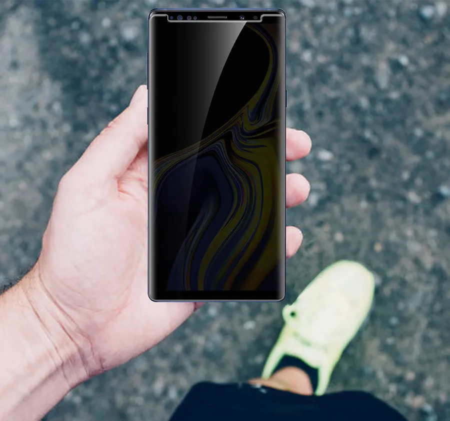 3D полное покрытие накладка против шпиона закаленное стекло для samsung Galaxy Note 9 8 S9 S8 Plus S7 Edge Защитное стекло для сохранения личной информации пленка