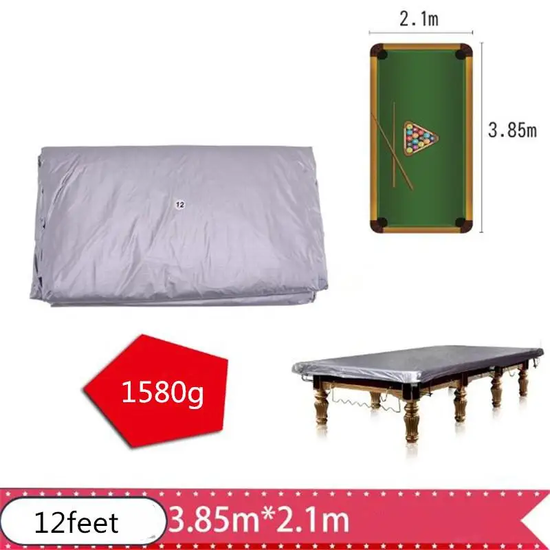 HobbyLane Entertainment Silver Gray PVC Dust-proof Billiard Tablecloth for 7 Foot 8 9 10 12 Pool Tables | Спорт и развлечения