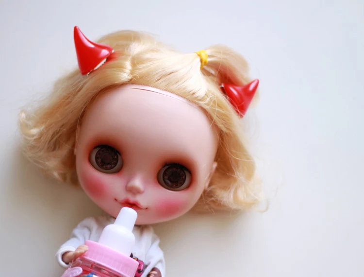 Зажимы для волос в виде дьявола доступны аксессуары кукол Blyth Jerryberry шарнирных