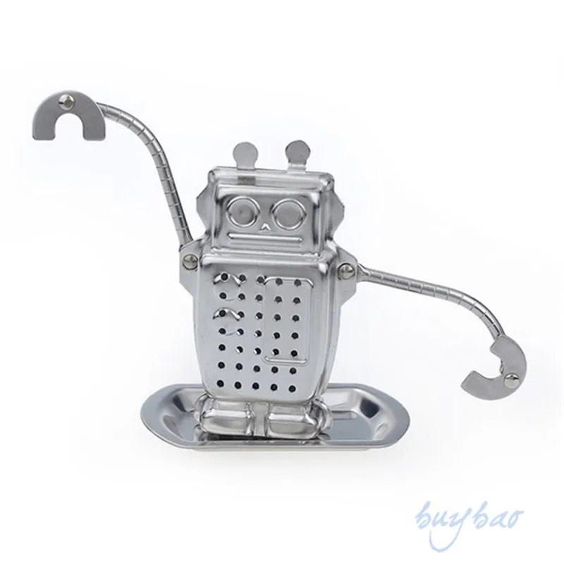 Новый чай Infusers из нержавеющей стали милый робот для заварки чая рециркулируемые