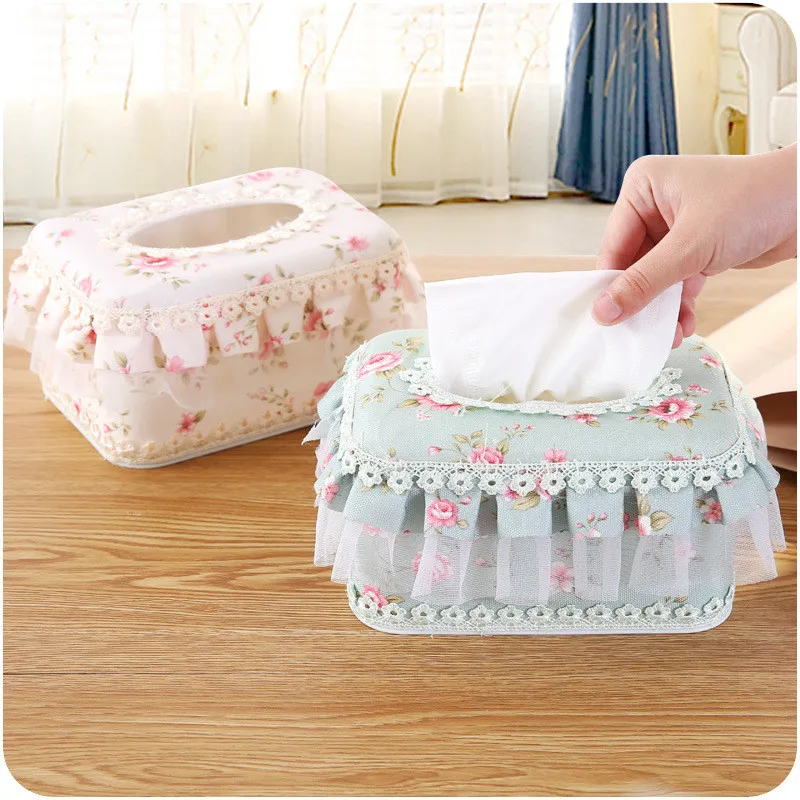 Multi-Function Fashion Lace Tissue Boxes Cute Home&amp Case Box Container Towel Napkin Papers Bag | Дом и сад