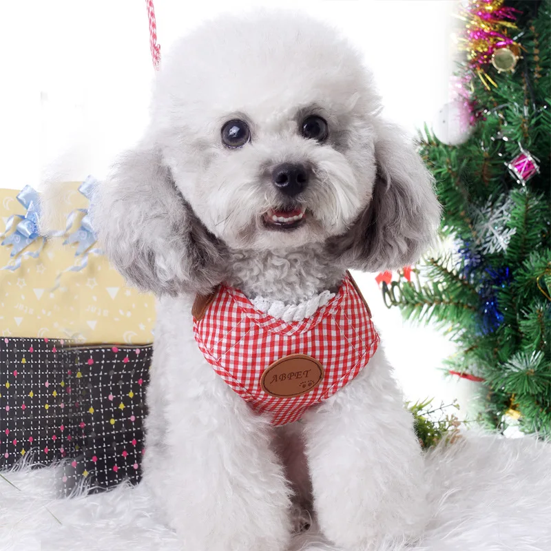 Ошейник и поводок для маленьких собак щенков милая воздухопроницаемая жилетка