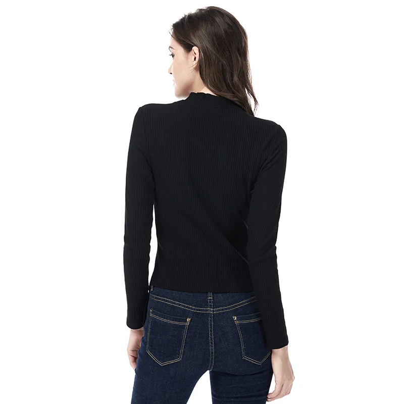 Женская футболка с асимметричным подолом стильная длинным рукавом и