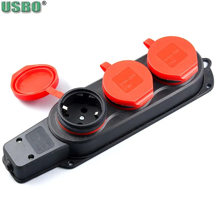 Уличный водонепроницаемый удлинитель со штепсельной вилкой IP44 16 А 3000 Вт