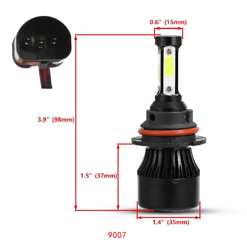 ASLENT H7 Turbo led 2x H4 H11 HB3 9005 HB4 9006 9004 9007 9012 светодиодные лампы для автомобилей головной светильник авто светильник 4 люмен 100W 12000LM 6500K