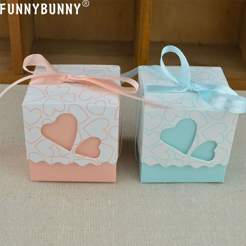 FUNNYBUNNY подарочные коробки для свадебных торжеств в форме сердца с ленточным
