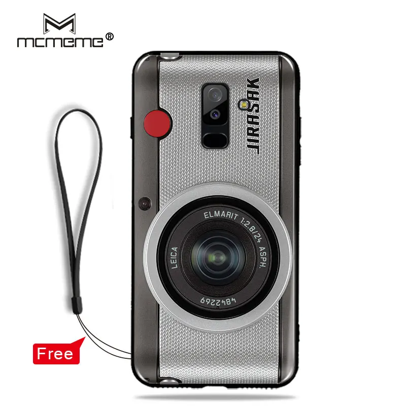 For Samsung Galaxy A6 Plus Case a7 Cover Retro Camera Cassette Tapes printing Coque Silicone Galalxy 2018 A8 |