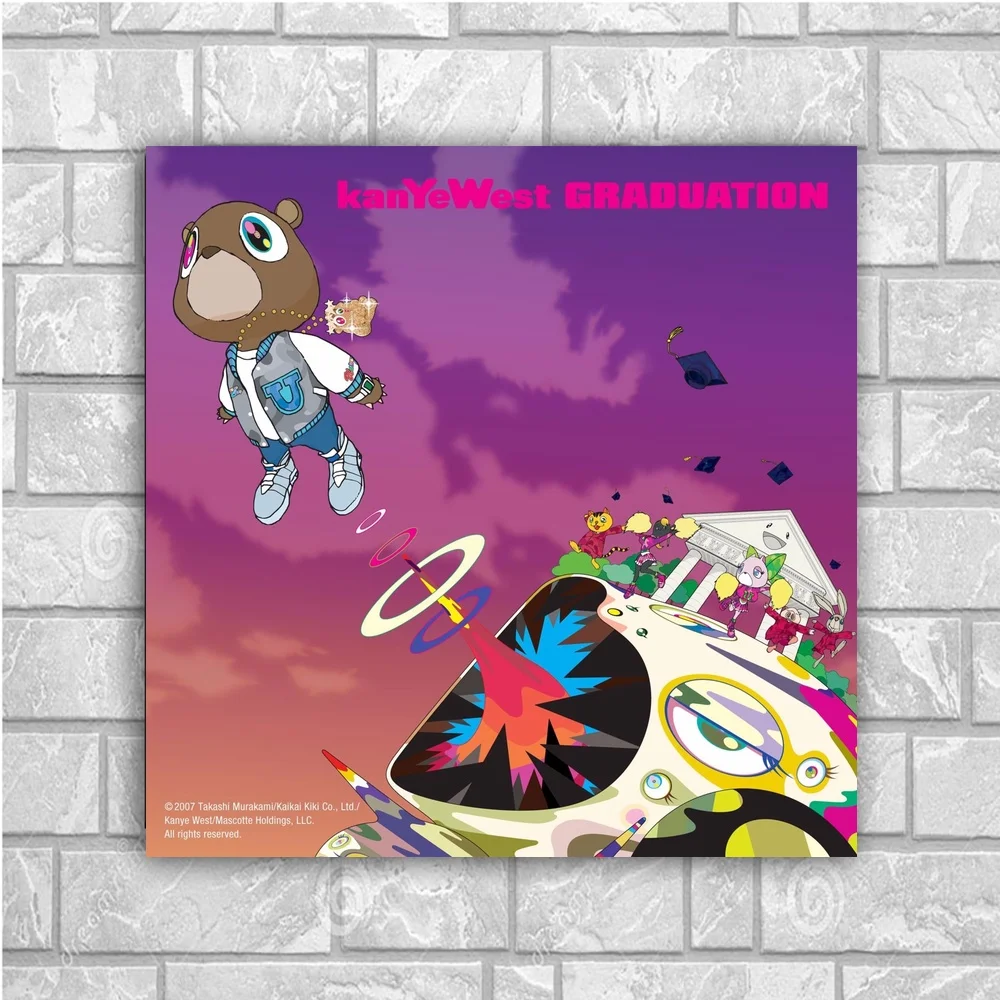 Шелковый постер Kanye West Art домашний декор 12x12 24x24 дюйма | Дом и сад