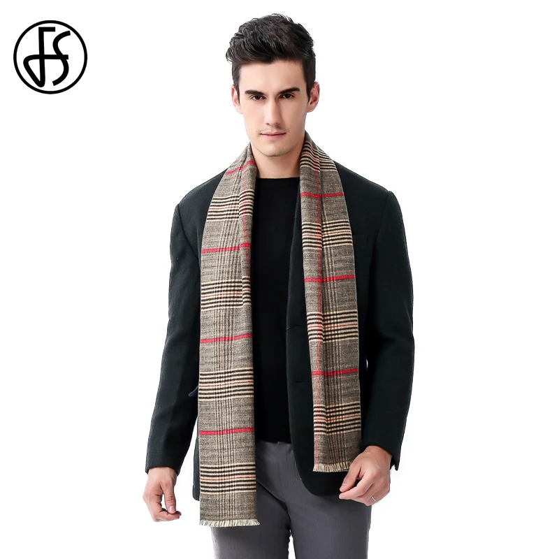 Мужской шерстяной шарф в полоску FS теплая кашемировая шаль зимний 2019 |