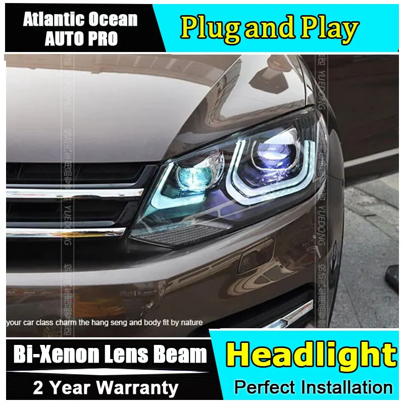 Новый головной светильник s для vw touareg 2011 2014 автомобильный Стайлинг биксеноновые
