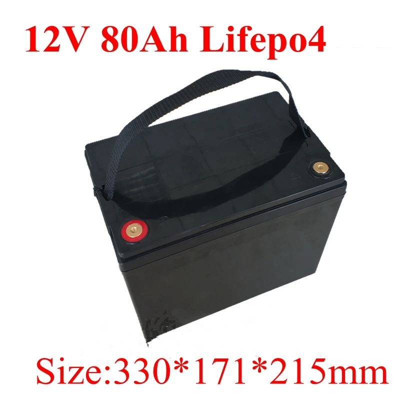 Отличный перезаряжаемый аккумулятор 12V 80Ah LiFePO4 для дома на колесах путешествий