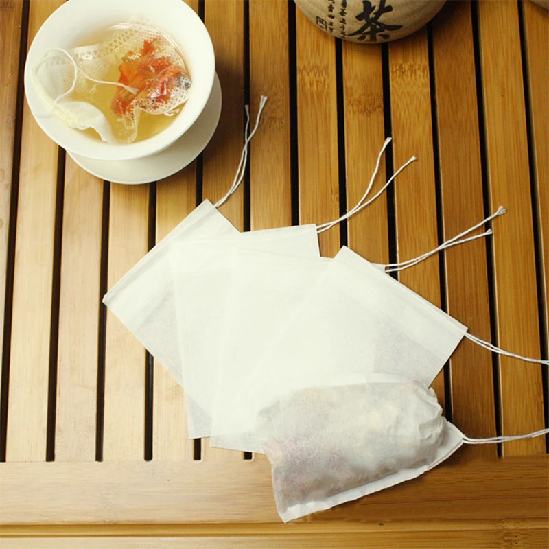 200 pcs / lot FDA Non-woven Empty Tea Bags Scented with Close to Filter Paper Rope for Loose Leaf Herbal | Дом и сад