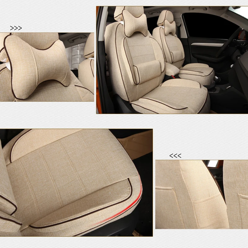 

CARTAILOR Car Seats Cover Set for Nissan Maxima Cima Infiniti Q45 Cover Seat Accessories Black Flax Car Seat Covers & Supports