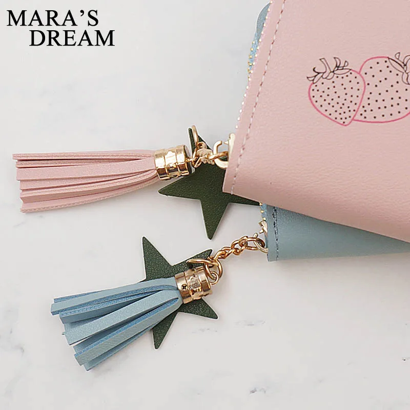 Fashion Women Short Wallet PU Leather Tassel Lady Cute Mini Wallets Brand Women's Purse Small Portable Female Card Holder Bags | Багаж и
