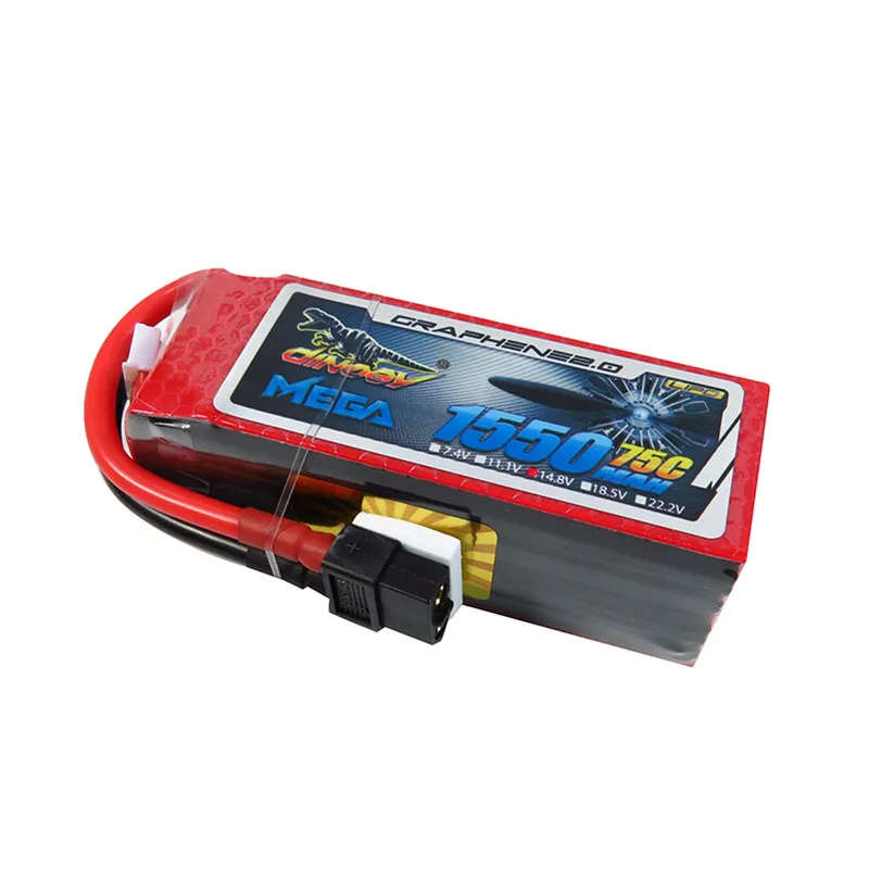 Перезаряжаемые Lipo Батарея гигантский Мощность DINOGY Мега Графен 2 0 14 8 V 1550 mAh 4S 75C XT60
