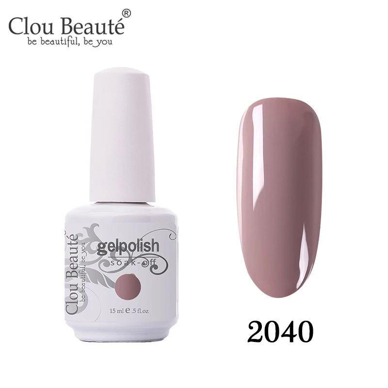 2040 Clou Beaute, розовый, телесный цвет, чистый Гель-лак, цветной Гибридный Гель-лак, набор для маникюра, полуперманентный Гель-лак Vernis - Цвет: 2040