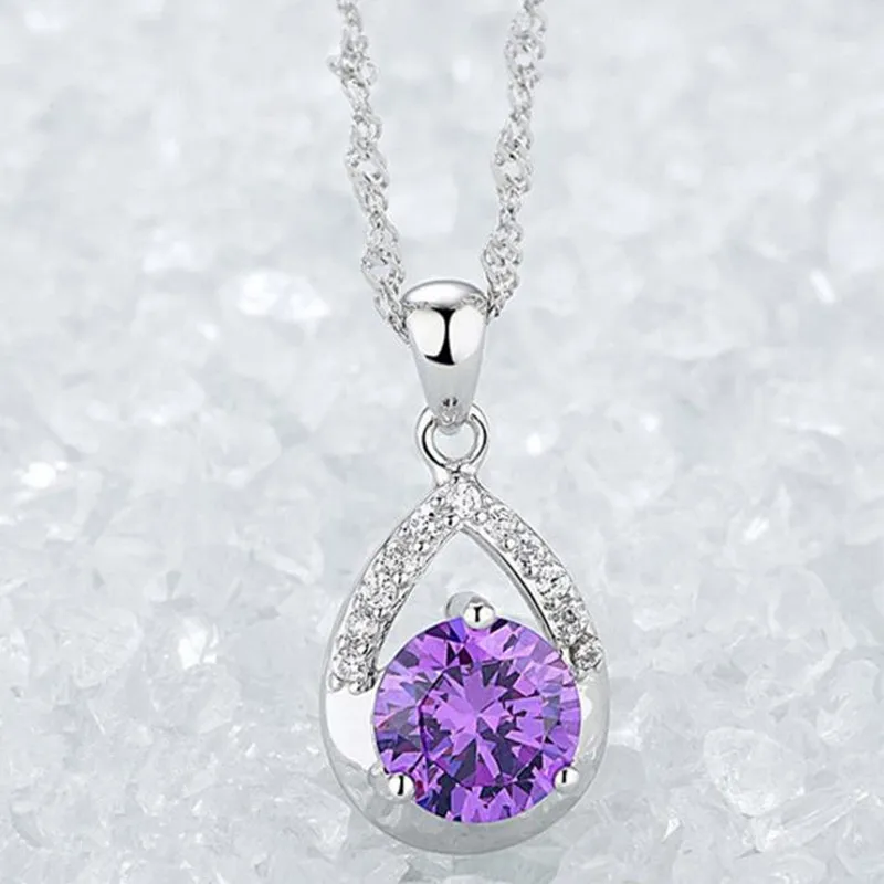 New Fashion Silver Plated Women Pendants Necklace Jewelry Charm Girl Chrstal Stones Heart Choker Accessories Bijou Hot | Украшения и