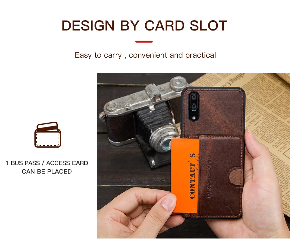 Чехол-кошелек из натуральной кожи для huawei P20, чехол для телефона с магнитной подставкой, держатель для карт, флип-чехол для huawei P20, чехол