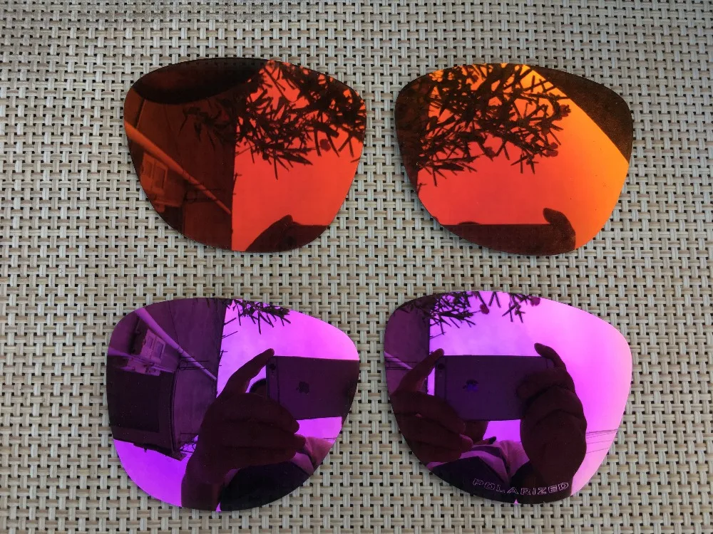 Поляризованные линзы для солнцезащитных очков 2 пары розовые и красные |