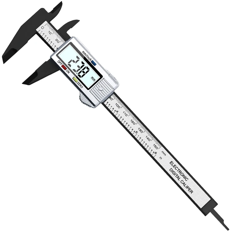 Silver 150mm 100 мм 150 мм электронный цифровой штангенциркуль 6 дюймов штангенциркуль из углеродного волокна микрометр измерительный инструмент цифровая линейка - Цвет: Silver 150mm