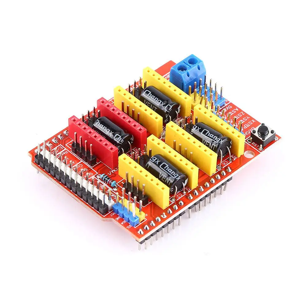 3D щит с ЧПУ для UNO R3 + 4 шт. A4988 Драйвер шагового двигателя Arduino принтера CNC защитная