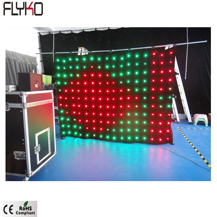 Flexible led video screen P18cm 2x3m SD/PC controller for fashion show stage equipment 