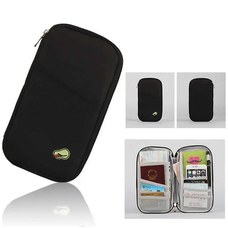 

Travel Accessories Function Passport Cover Wallets Bag Polyester ID Addres Holder Women Men Portable Baggage Boarding Card Case
