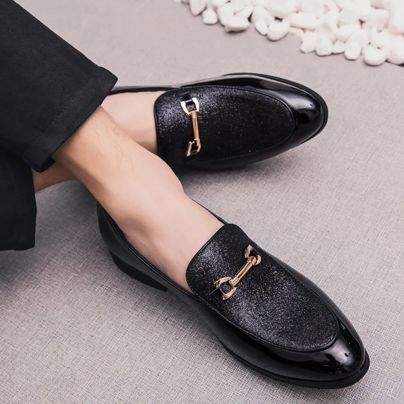 2020 New Men Dress Shoes Male Patent Leather Formal Luxury Fashion Groom Wedding Italian Style | Обувь