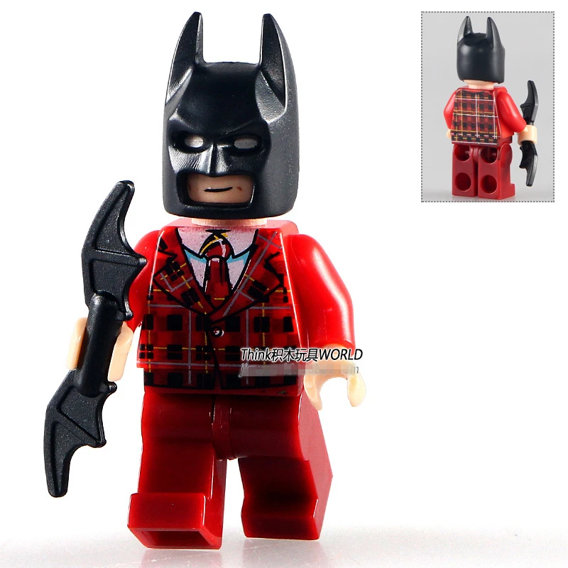 Набор супергероев из мультфильма Бэтмен в красном костюме Лиги справедливости