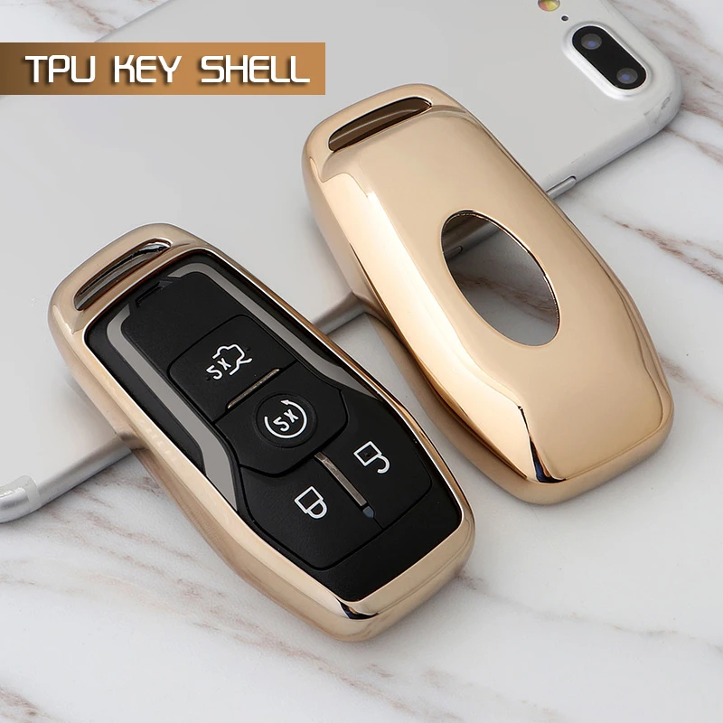 Фусу Мягкие TPU ключа автомобиля чехол сумка Shell держатель кожи для Линкольн MKX MKZ