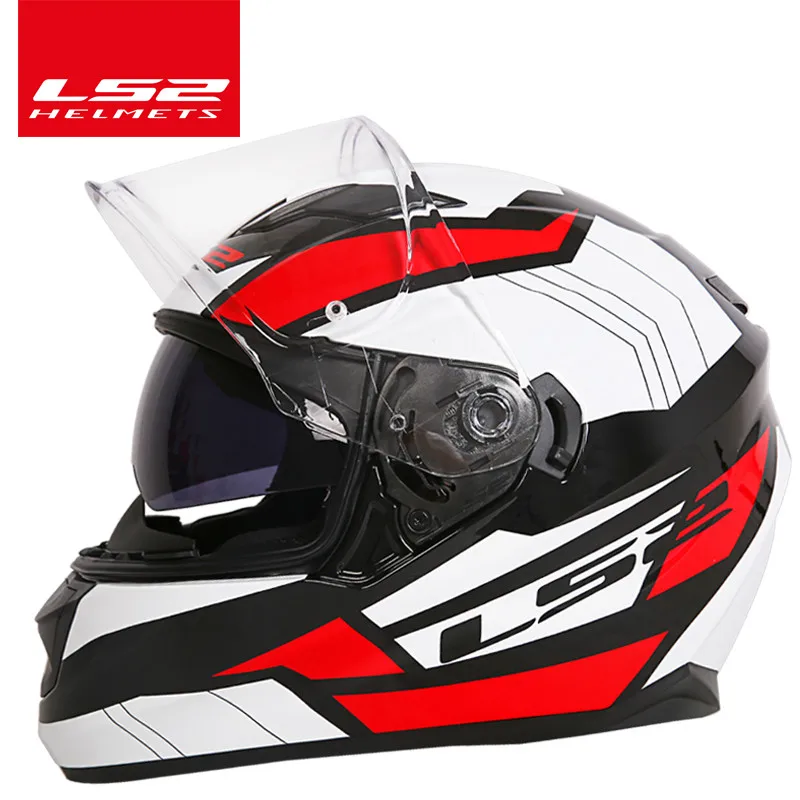 LS2 Глобальный магазин LS2 FF328 поток мото rcycle шлем двойной объектив шлем встроенный солнцезащитный козырек шлем мото шлем DOT утвержден