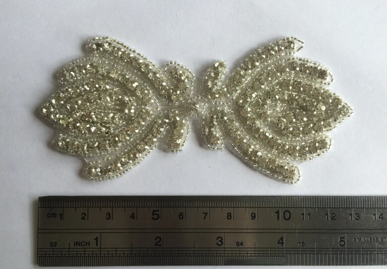 Free Shipping Wholesale 20 pcs/lot 5.2'' Rhinestone Applique for Wedding Gown Bridal Sash  Evening Wear LSAP073007