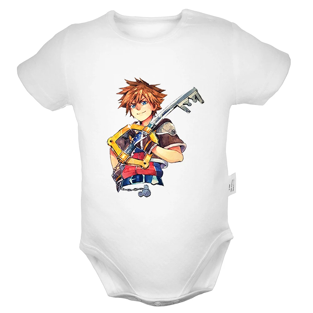 Комплекты одежды для новорожденных мальчиков и девочек с принтом Kingdom Hearts Sora боди