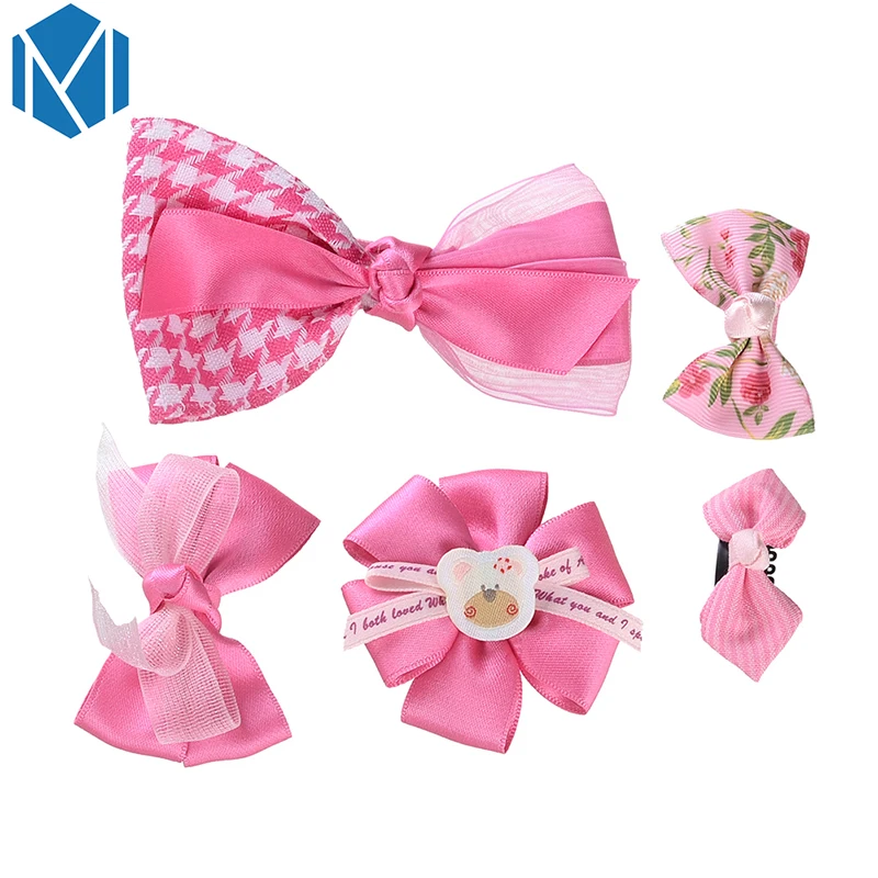 MISM/8 шт. детская заколка с бантом и лентой милый комплект заколкой для волос