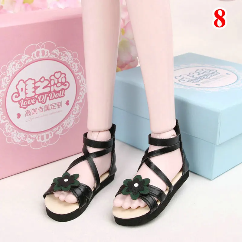 8 Кукольная обувь мини модные кожаные сандалии обувь для девочек 1/3 Bjd куклы детские игрушки Аксессуары для Bjd куклы - Цвет: 8