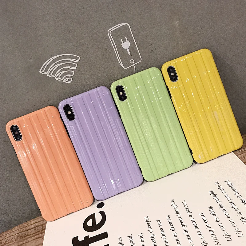 For Huawei P20 30 Lite Solid color drop-proof 7p all-inclusive soft shell Pro simple personality P SMart Plus luggage case |
