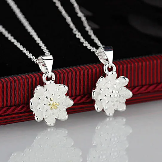 Женское ожерелье из серебра 925 пробы с подсолнухом 2 цвета|fashion necklace|necklace fashionnecklace