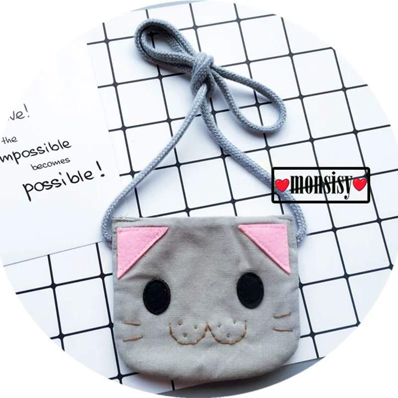 Monsisy/Детский кошелек для монет с кошкой Детский мини сумка девочек маленький