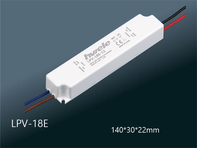 

18 Вт 12В 1.5A LED Постоянное напряжение водонепроницаемый импульсный источник питания IP67 LPV-18E-12