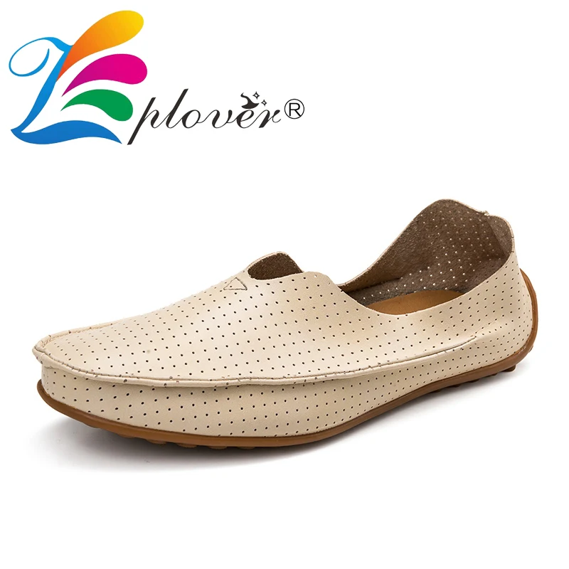 Breathable Men Casual Shoes Summer Style Holes Leather Loafers Classics Light Moccasins Oxfords Driving | Обувь