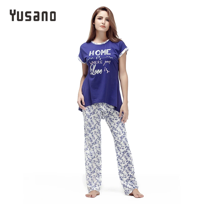 Пижама женская элегантная с круглым вырезом мягкая кружевными вставками и