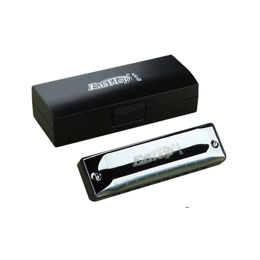 Easttop Блюз гармоника Серебряный Diatonic 10 отверстия C Ключ рот орган Ветер