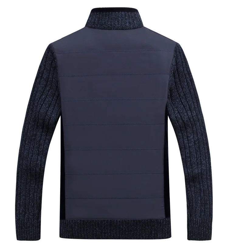NXH 2019 thick men sweater Plus size Winter coats Cashmere turtleneck Patchwork mens cardigan Spring |