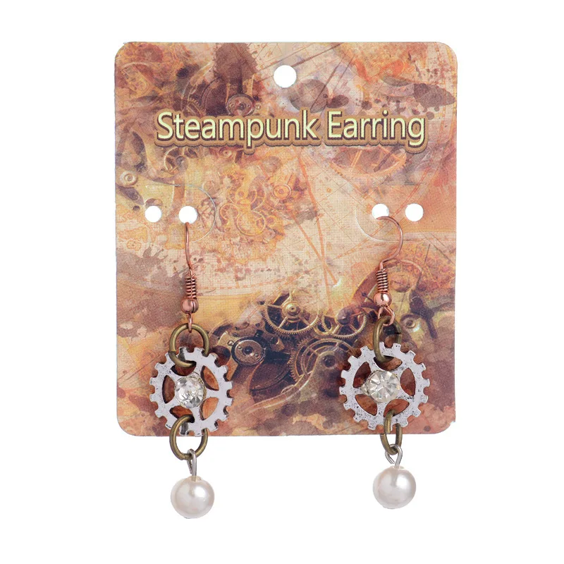 Модные женские серьги-капельки DoreenBeads в стиле стимпанк серебристые медные и