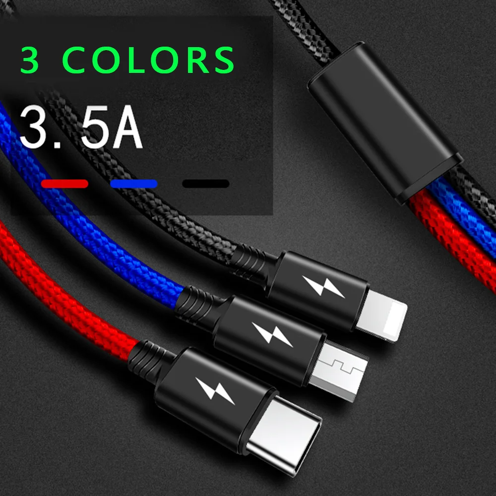 Rovtop 3 в 1 USB кабель удлинитель телефонный разъем зарядное устройство Шнур с Micro usb type C для сотового телефона планшета зарядный кабель