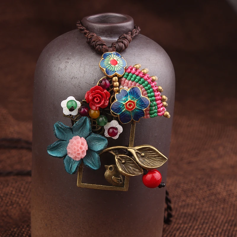 Птичий Твиттер и аромат цветов модное винтажное кожаное ожерелье новое