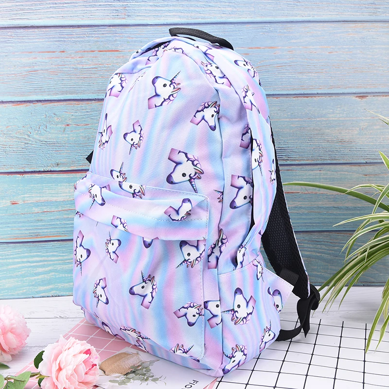 Холло Единорог 3D печать рюкзак женская сумка mochila высокое качество книжная