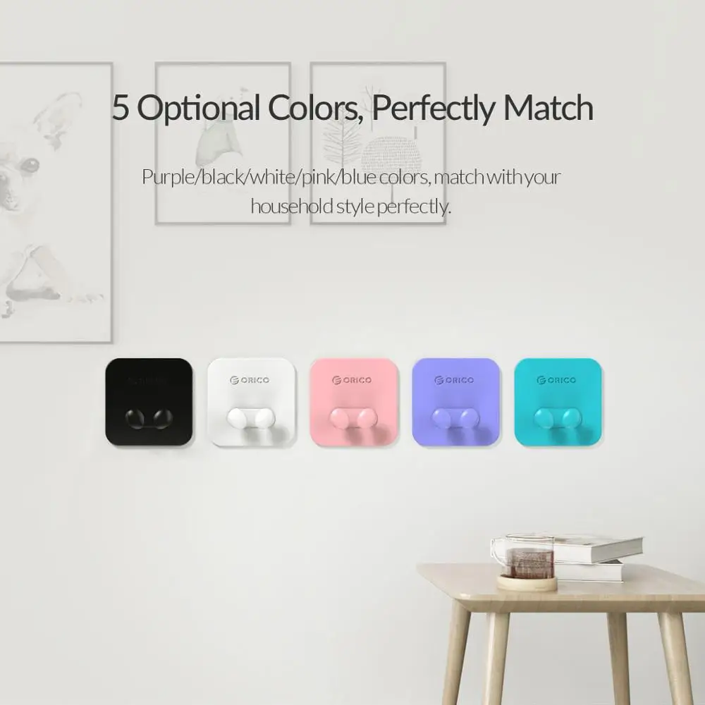 Настенный силиконовый крючок ORICO держатель с двойным крючком для кухни ванной